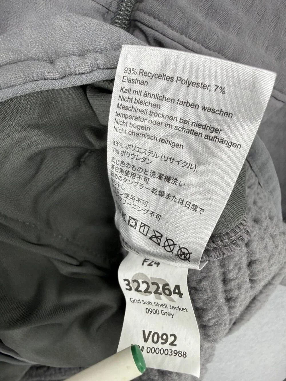 Outdoor Research Grid Fleece Full Zip Soft Shell Jacket Mens L Hiking OR322264